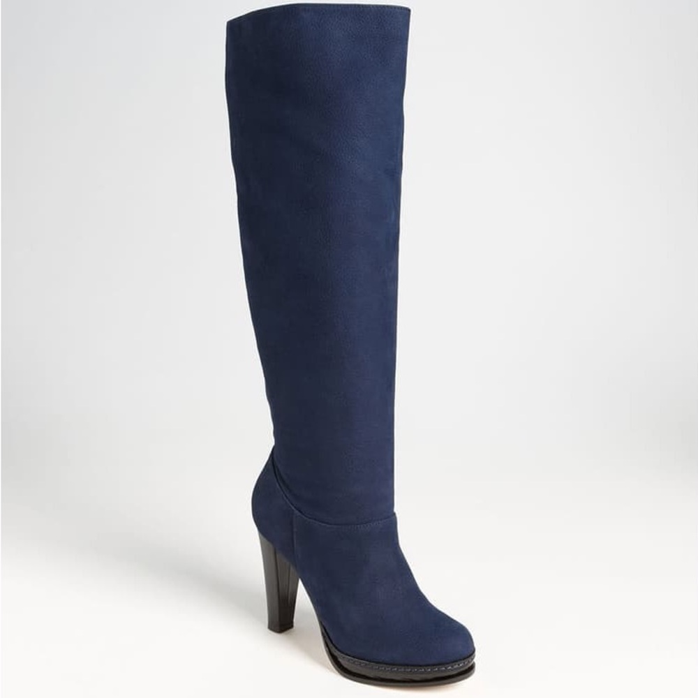 ***SOLD*** Cole Haan Nola Slouch Boots Chestnut Nubuck - Picture 5 of 14